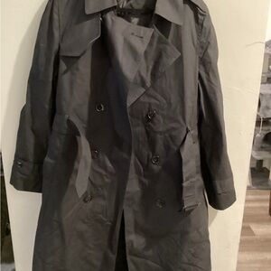 Women’s Black Double-Breasted Trench Coat